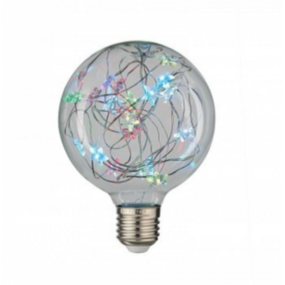 Лампа светодиодная LED 1 Вт, 220В, E27, RGB, G95 661008 Лампа светодиодная LED 1 Вт, 220В, E27, RGB, G95 661008