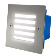 Светильник для ступеней 3Вт 5000К Металл Хром Квадрат с решеткой General GSTL-S1-3BT-5K 460104