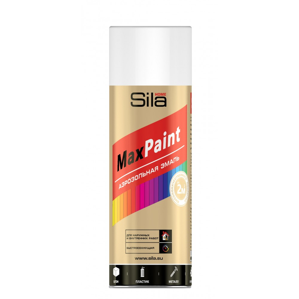 Краска Спрей Белый матовый Sila Home Max Paint, 520 мл 
