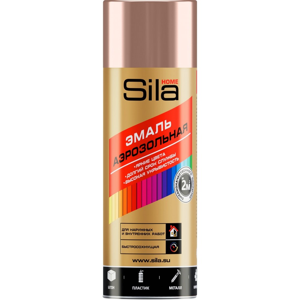 Краска Спрей Красное золото мет. Sila Home Max Paint, 520 мл SILP002