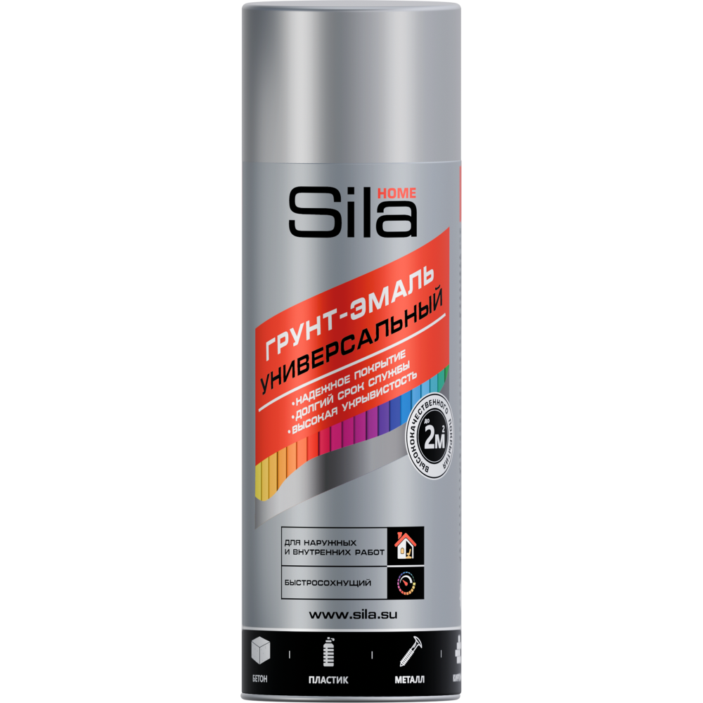 Грунт спрей Серый Sila Home Max Paint, 520 мл 