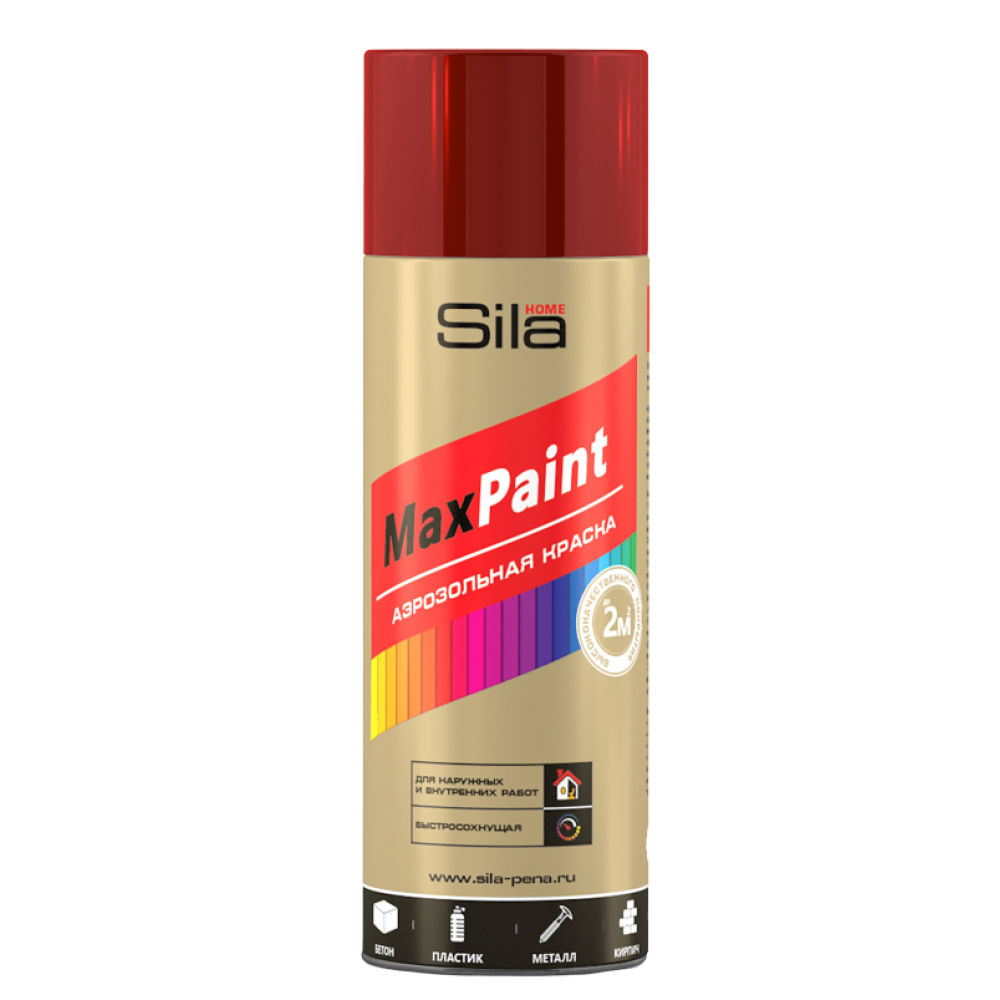 Краска Спрей Винно-красный Sila Home Max Paint, 520 мл 