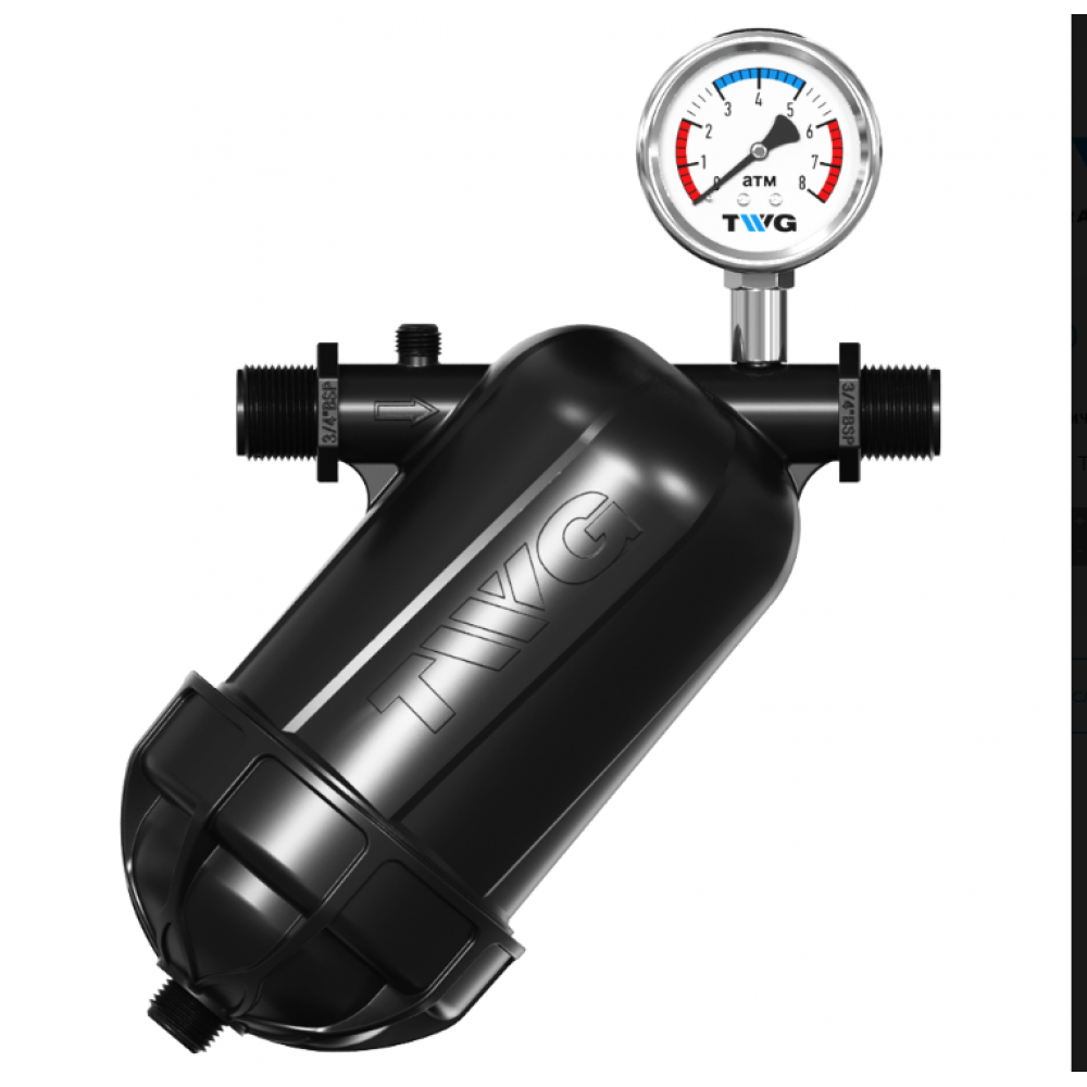 Фильтр дисковый 3/4" с манометром TWG DF-034 Фильтр дисковый 3/4" с манометром TWG DF-034