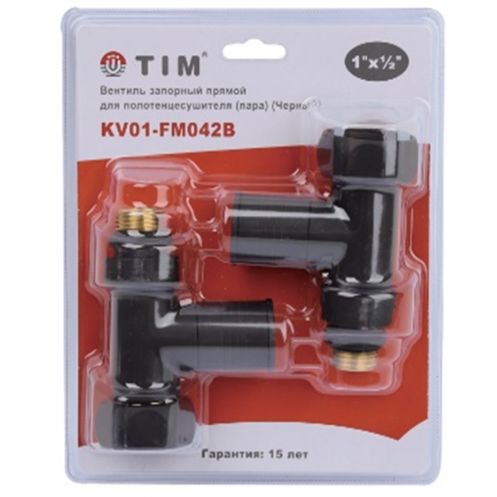 Вентиль для полотенцесушителя прямой 1"х3/4" гайка-штуцер черный ПАРА KV01-FM043B Вентиль для полотенцесушителя прямой 1"х3/4" гайка-штуцер черный ПАРА KV01-FM043B