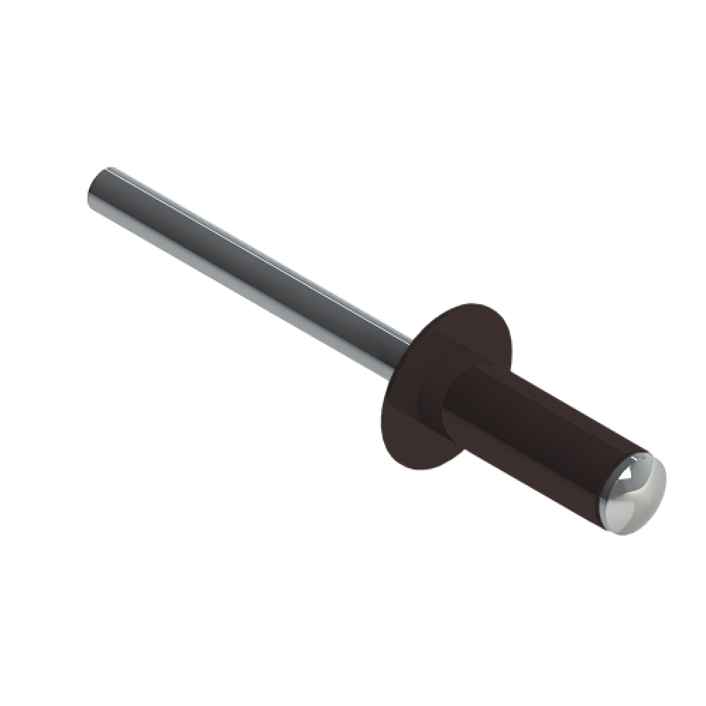 Заклепка д/глухих отв.ал./сталь  4,8*12 50шт. RAL 8017