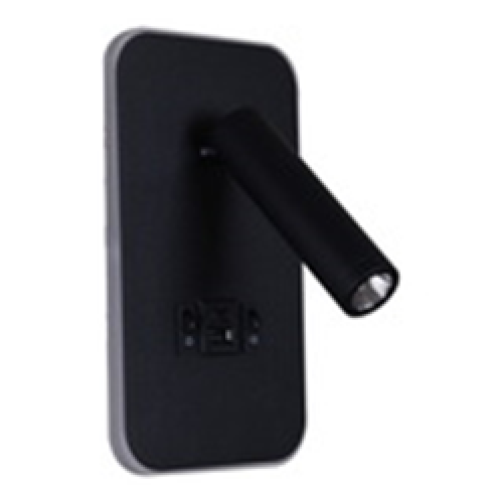 Светильник настенный 86204-9.2-001KT LED12W+USB BK