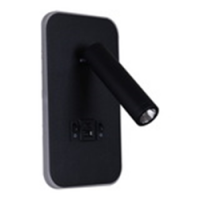 Светильник настенный 86204-9.2-001KT LED12W+USB BK