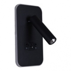 Светильник настенный 86204-9.2-001KT LED12W+USB BK