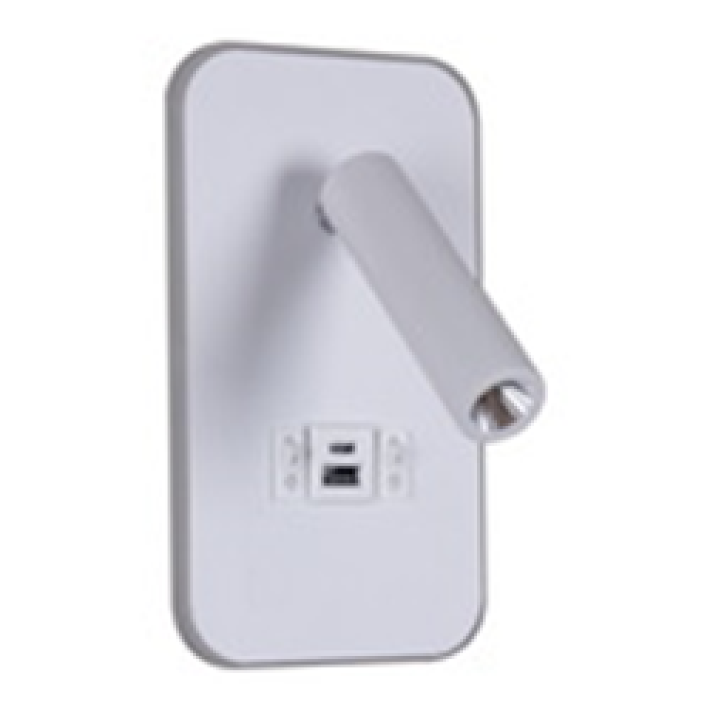 Светильник настенный 86204-9.2-001KT LED12W+USB WT