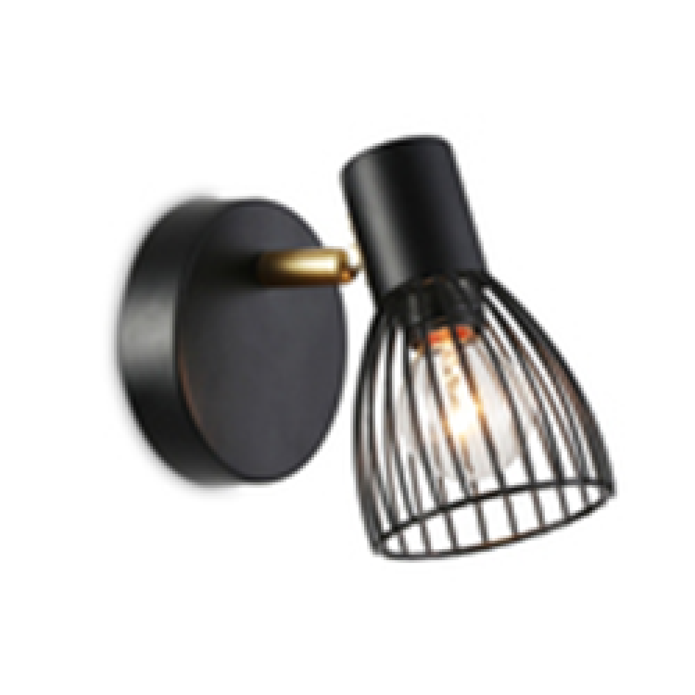 Светильник настенный TR8659 BK/GD черный/золото E14
