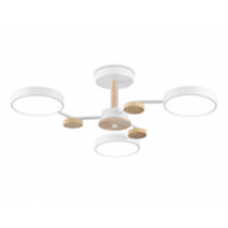 Светильник потолочный FL4855/3 WH/WD белый/дерево 54W 3000-6000K D660*170 (без ПДУ)