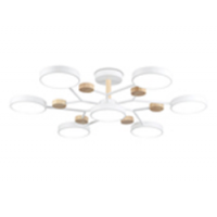 Светильник потолочный FL4864/7 WH/WD белый/дерево 126W 3000-6000K D830*190 (без ПДУ)