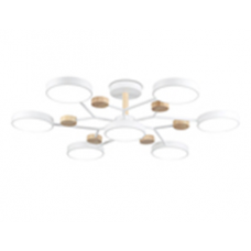 Светильник потолочный FL4864/7 WH/WD белый/дерево 126W 3000-6000K D830*190 (без ПДУ)