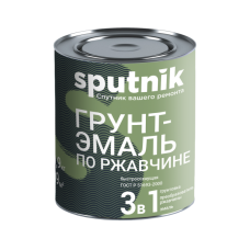 Грунт-эмаль по ржавчине 3 в 1 Белая Спутник 0,9 кг