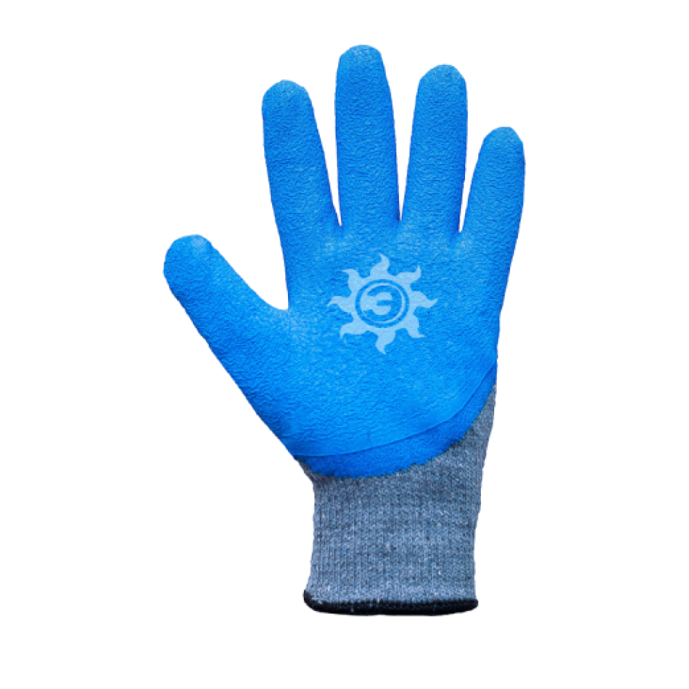 Перчатки х/б с латексным рифленым покрытием ладони синие 04/57 Перчатки х/б с латексным рифленым покрытием ладони синие 04/57