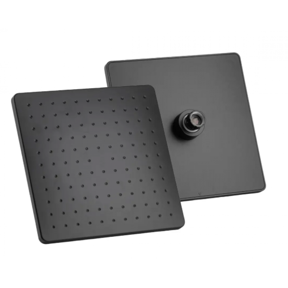 Лейка для тропического душа квадратная черная P108-6