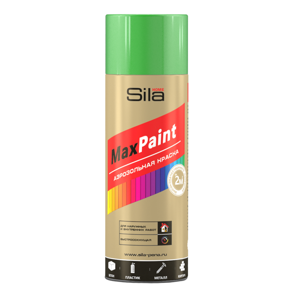 Краска Спрей Лиственно-зеленый Sila Home Max Paint 520 мл.
