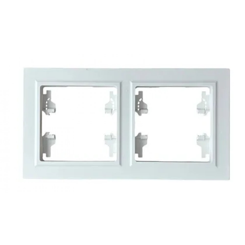 Рамка 2-я белая горизонтальная U1A-029 SoftTouch AWS