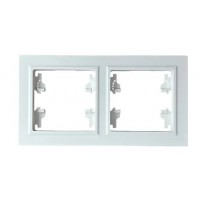 Рамка 2-я белая горизонтальная U1A-029 SoftTouch AWS