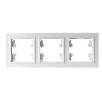 Рамка 3-я белая горизонтальная U1A-031 SoftTouch AWS