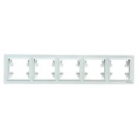 Рамка 5-я белая горизонтальная U1A-032 SoftTouch AWS