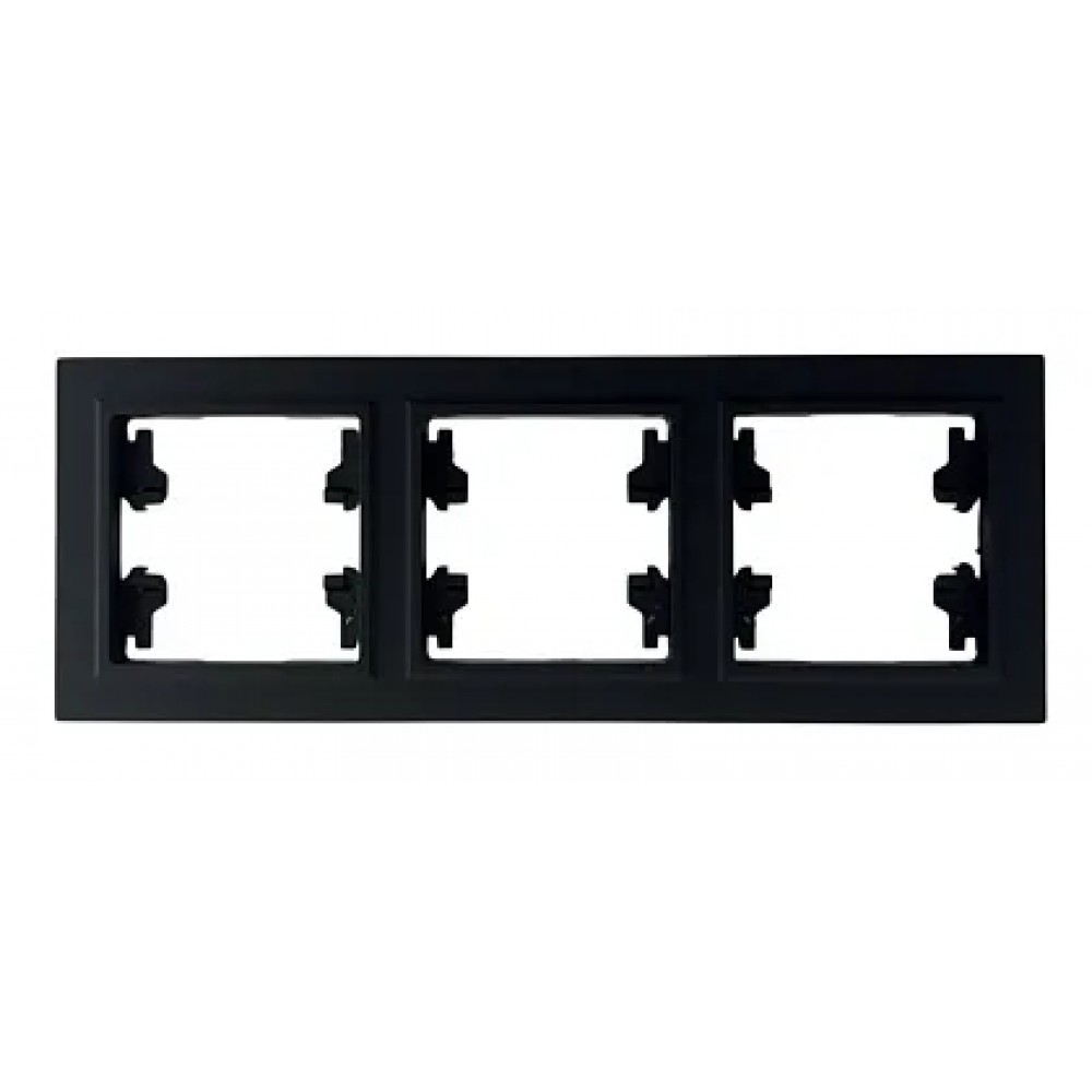 Рамка 3-я чёрная горизонтальная U2B-031 SoftTouch AWS