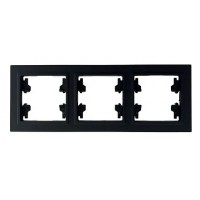 Рамка 3-я чёрная горизонтальная U2B-031 SoftTouch AWS