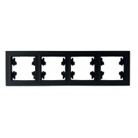 Рамка 4-я чёрная горизонтальная U2B-030 SoftTouch AWS