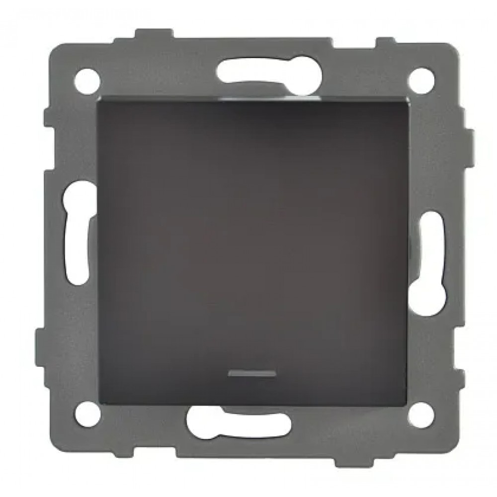 Выключатель 1-кл. проходной с подсветкой чёрный A-004B AWS Выключатель 1-кл. проходной с подсветкой чёрный A-004B AWS