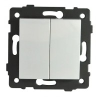 Выключатель 2-кл. проходной белый A-010W AWS