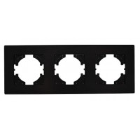 Рамка 3-я чёрная горизонтальная P50-3B AWS