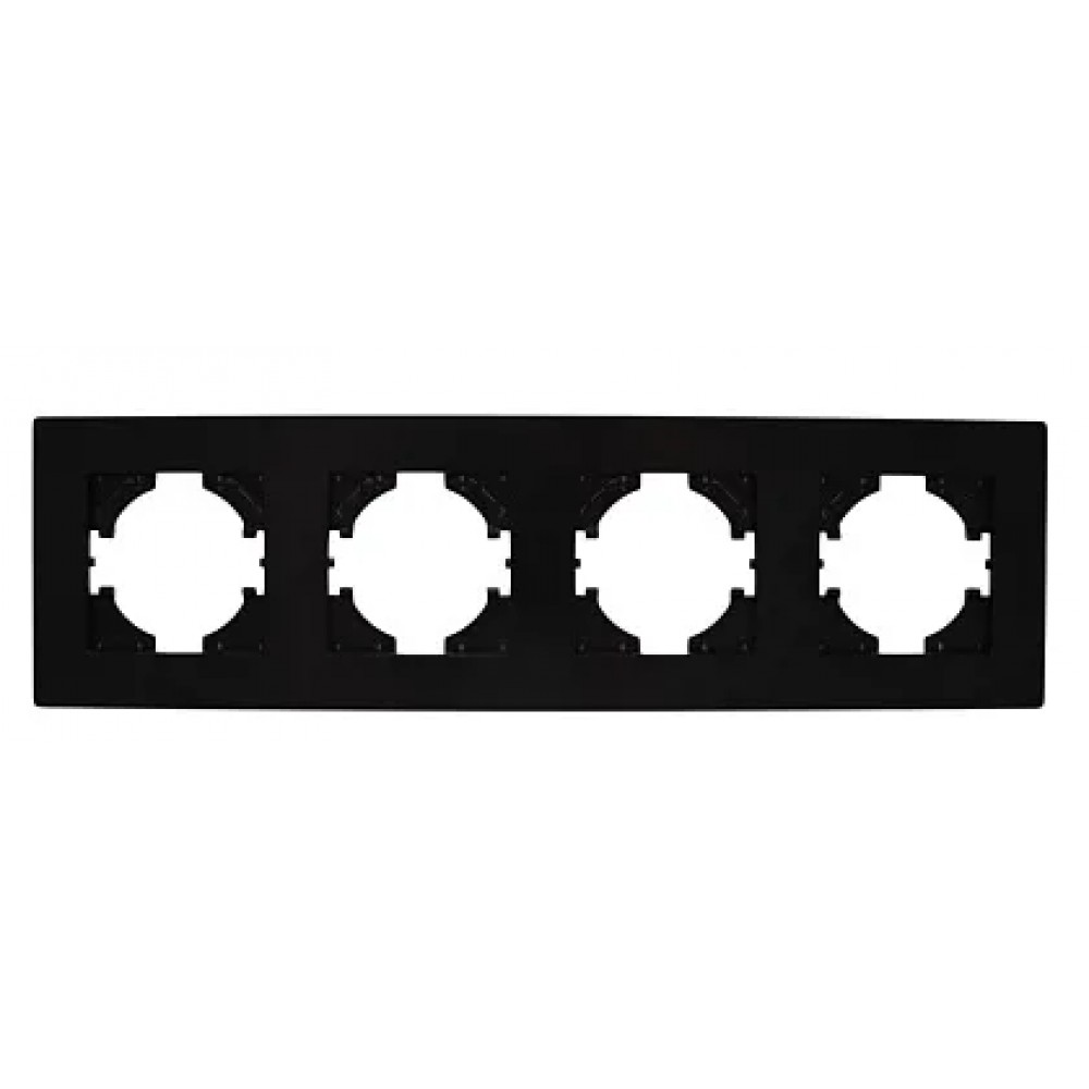 Рамка 4-я чёрная горизонтальная P50-4B AWS
