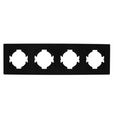 Рамка 4-я чёрная горизонтальная P50-4B AWS