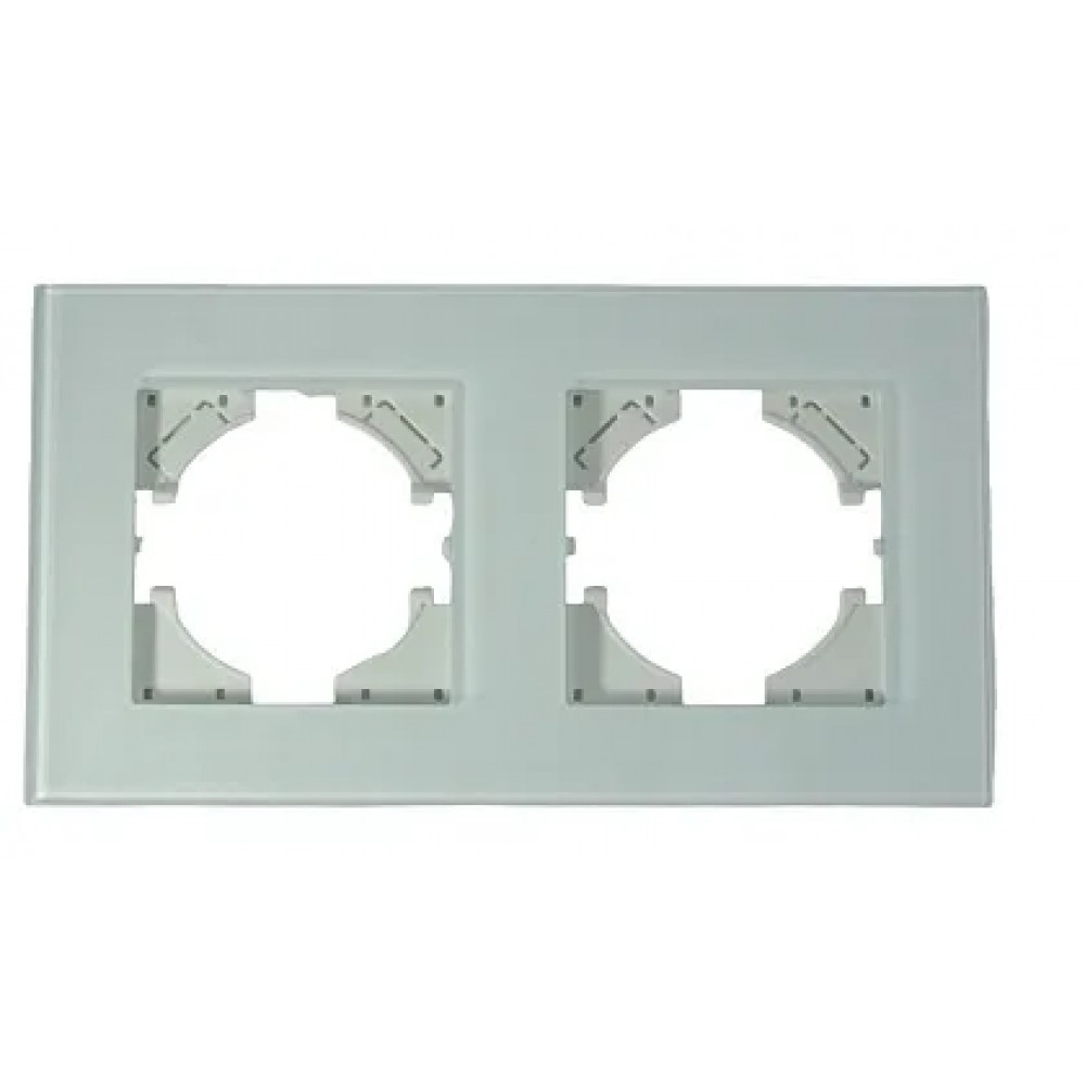 Рамка 2-я белая горизонтальная (стекло) G50-2W AWS