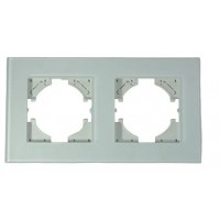 Рамка 2-я белая горизонтальная (стекло) G50-2W AWS