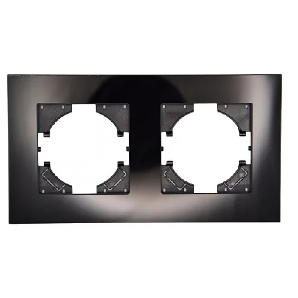 Рамка 2-я чёрная горизонтальная (стекло) G50-2B AWS