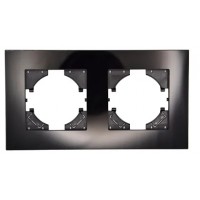 Рамка 2-я чёрная горизонтальная (стекло) G50-2B AWS