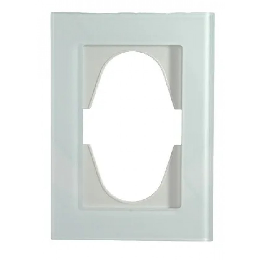 Рамка для двойной розетки белая (стекло) G50-6W AWS