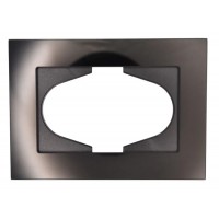 Рамка для двойной розетки чёрная (стекло) G50-6B AWS