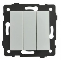 Выключатель 3-кл. белый A-015W AWS