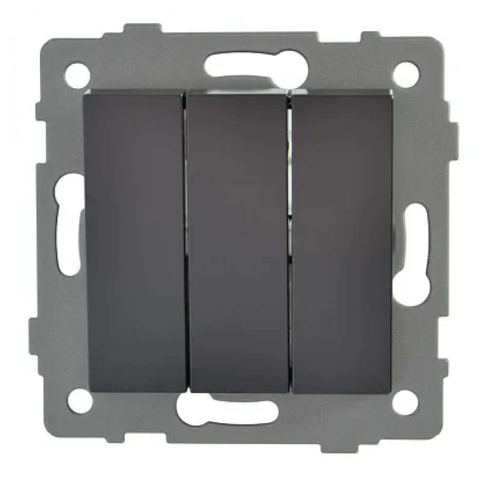 Выключатель 3-кл. чёрный A-015B AWS Выключатель 3-кл. чёрный A-015B AWS