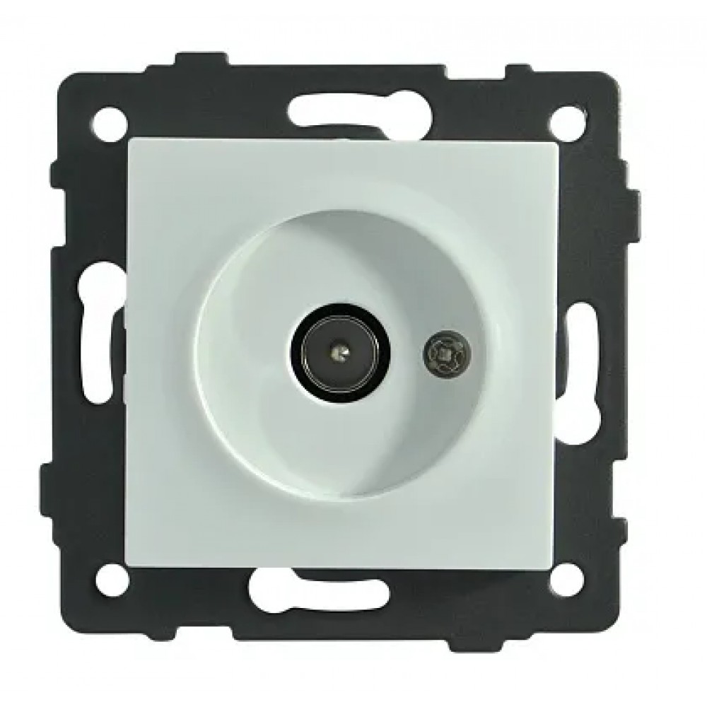 Розетка 1-я TV белая A-035W AWS