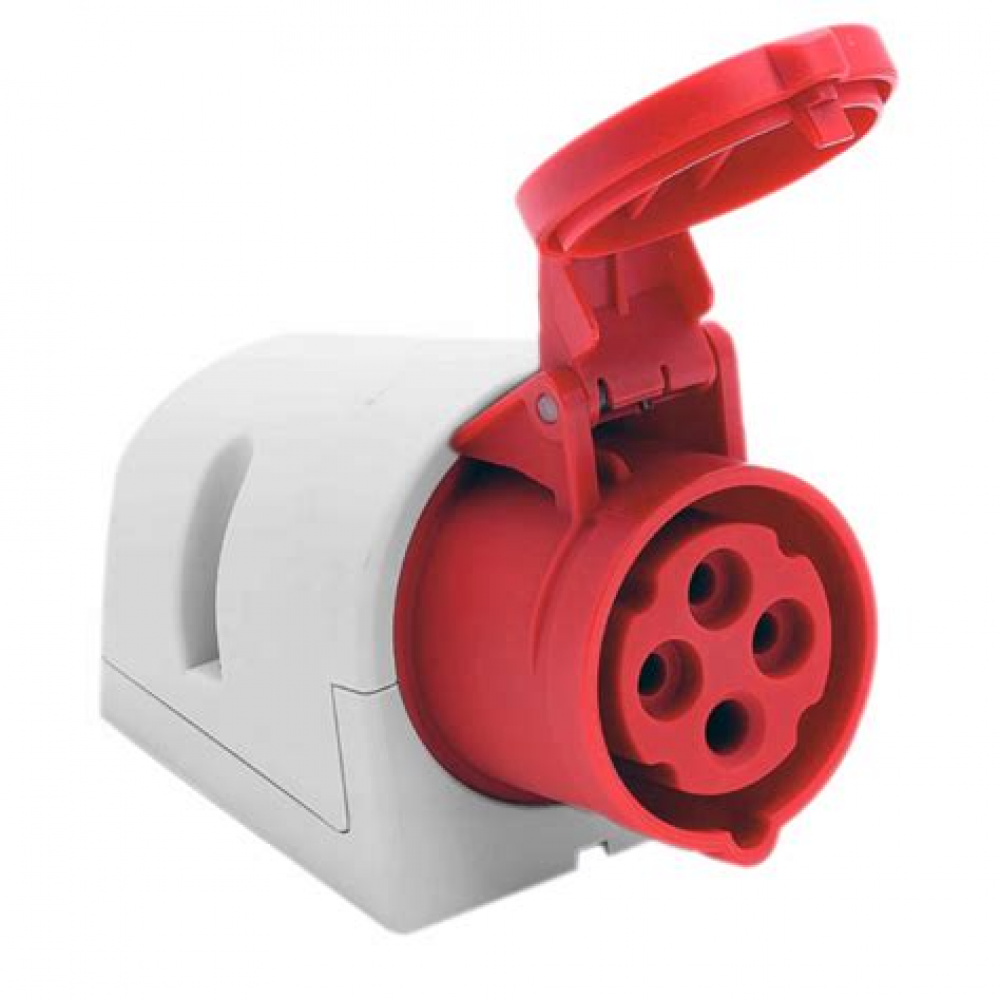 Разъем стац. IP-44 32/4 гнездо SLN-124K, 380В, AWS Разъем стац. IP-44 32/4 гнездо SLN-124K, 380В, AWS