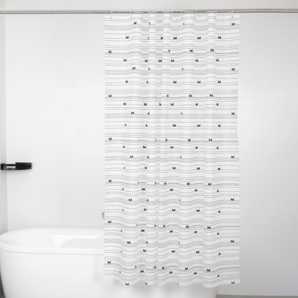 Шторка для ванной 180*180 PEVA KITTENS