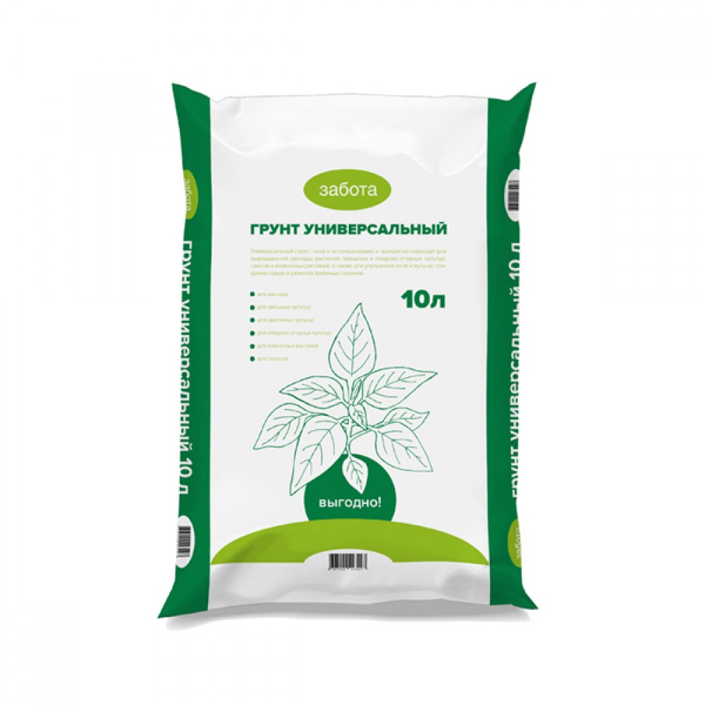 Грунт Универсальный 10л ЗАБОТА Грунт Универсальный 10л ЗАБОТА