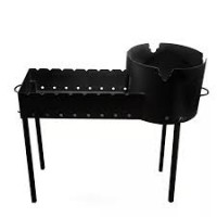 Мангал с печью под казан на 10-12 л