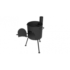 Печь под казан 16л с дымоходом металл 2мм