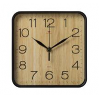 Часы настенные квадрат 19х19см, корпус черный, "Дерево", Рубин 1918-112