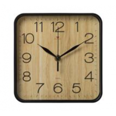 Часы настенные квадрат 19х19см, корпус черный, "Дерево", Рубин 1918-112 Часы настенные квадрат 19х19см, корпус черный, "Дерево", Рубин 1918-112
