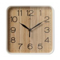 Часы настенные квадрат 19х19см, корпус белый "Дерево" "Рубин" 1918-112W